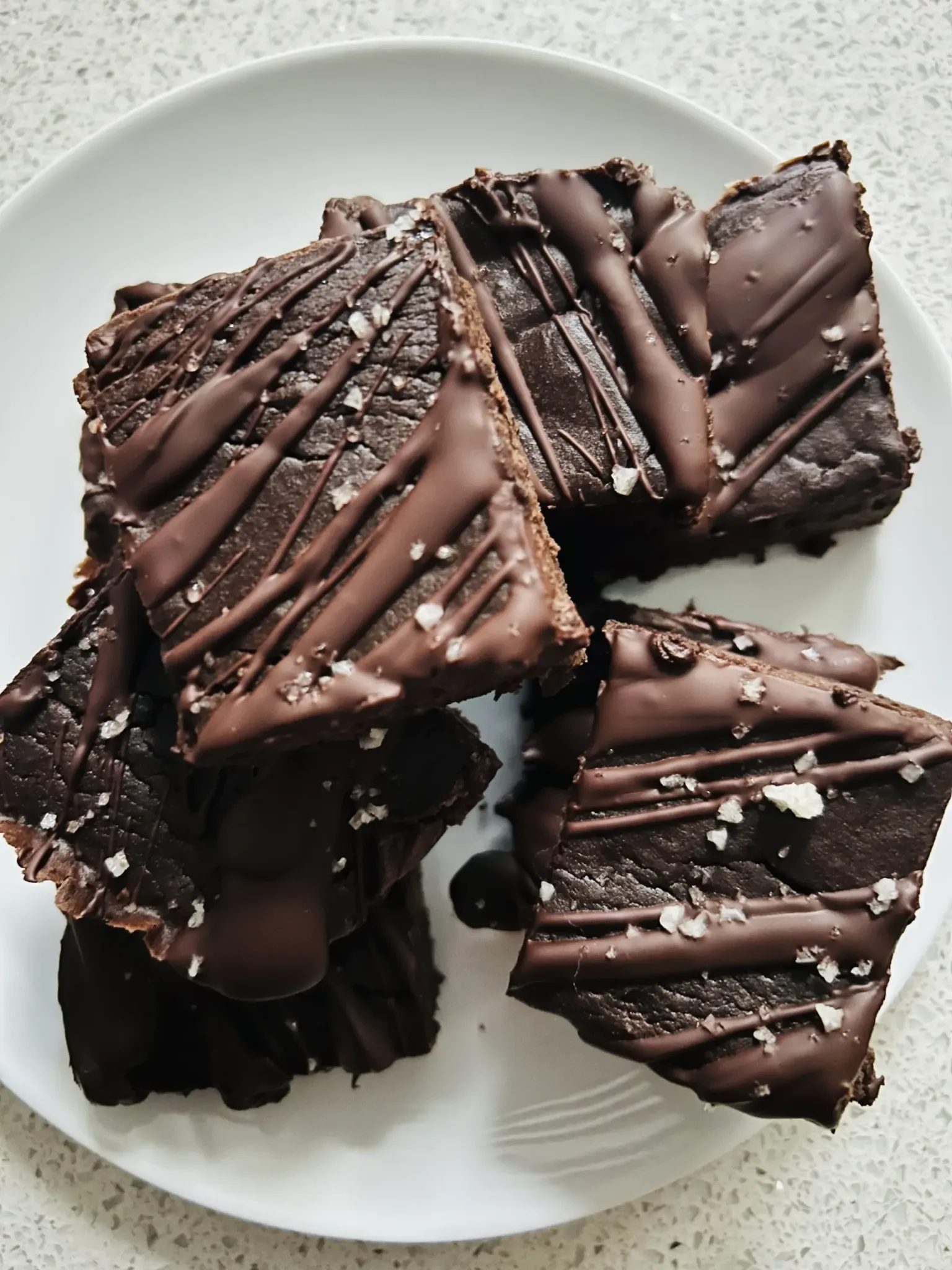 Slices of healthier brownies made with black beans